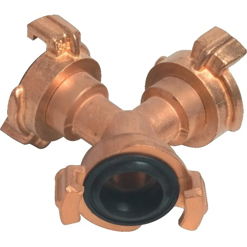 MEGA Y-Stück Schnellkupplung, Messing Schlauchgrösse 9,5-38 mm