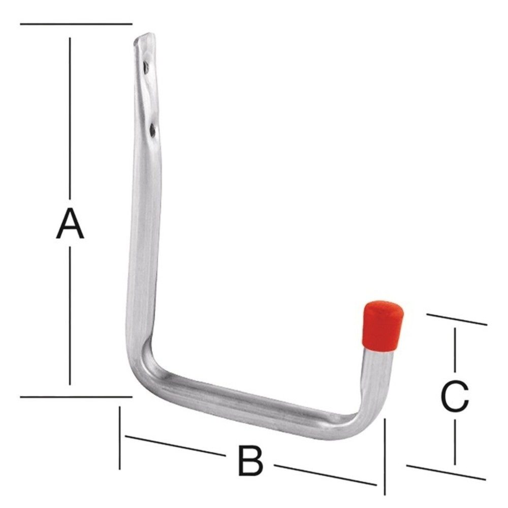 VORMANN Wandhaken U-Form, Stahl verzinkt, ohne Gummierung Ausladung 150 mm