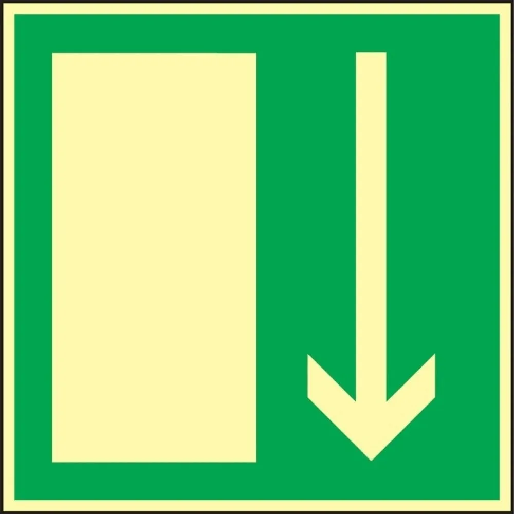 Rettungszeichen BGV A8, Notausgang, L148xB148 mm, Kunststoff