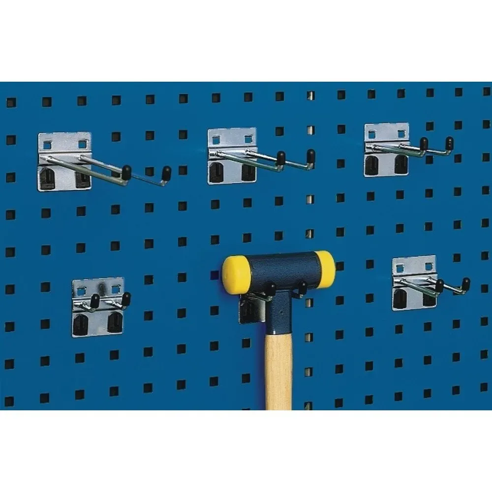 bott Doppelhaken, Ø 6 mm, Tiefe 50 mm verzinkt, 5St./Btl., passend für Lochplatten