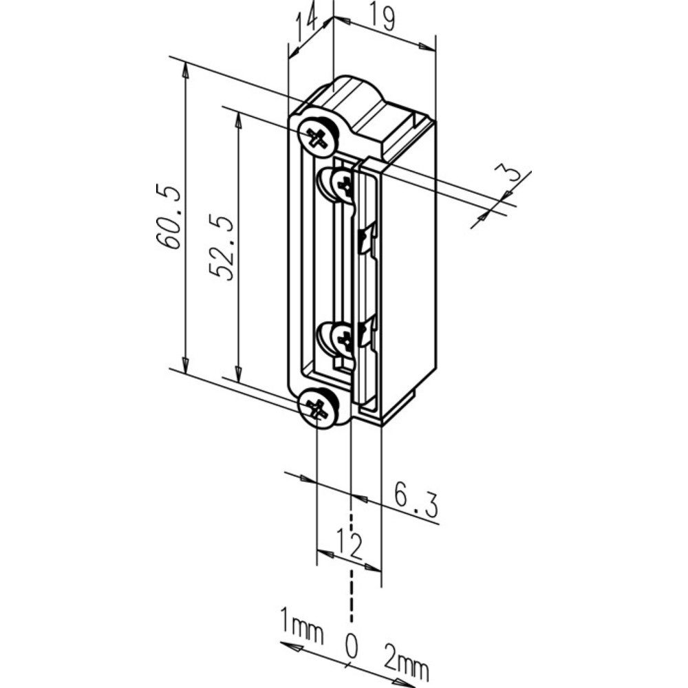 ASSA ABLOY Türöffneraustauschstück 1418-13 ProFix 2, Dauerentriegelung nein, universal, DIN links / rechts
