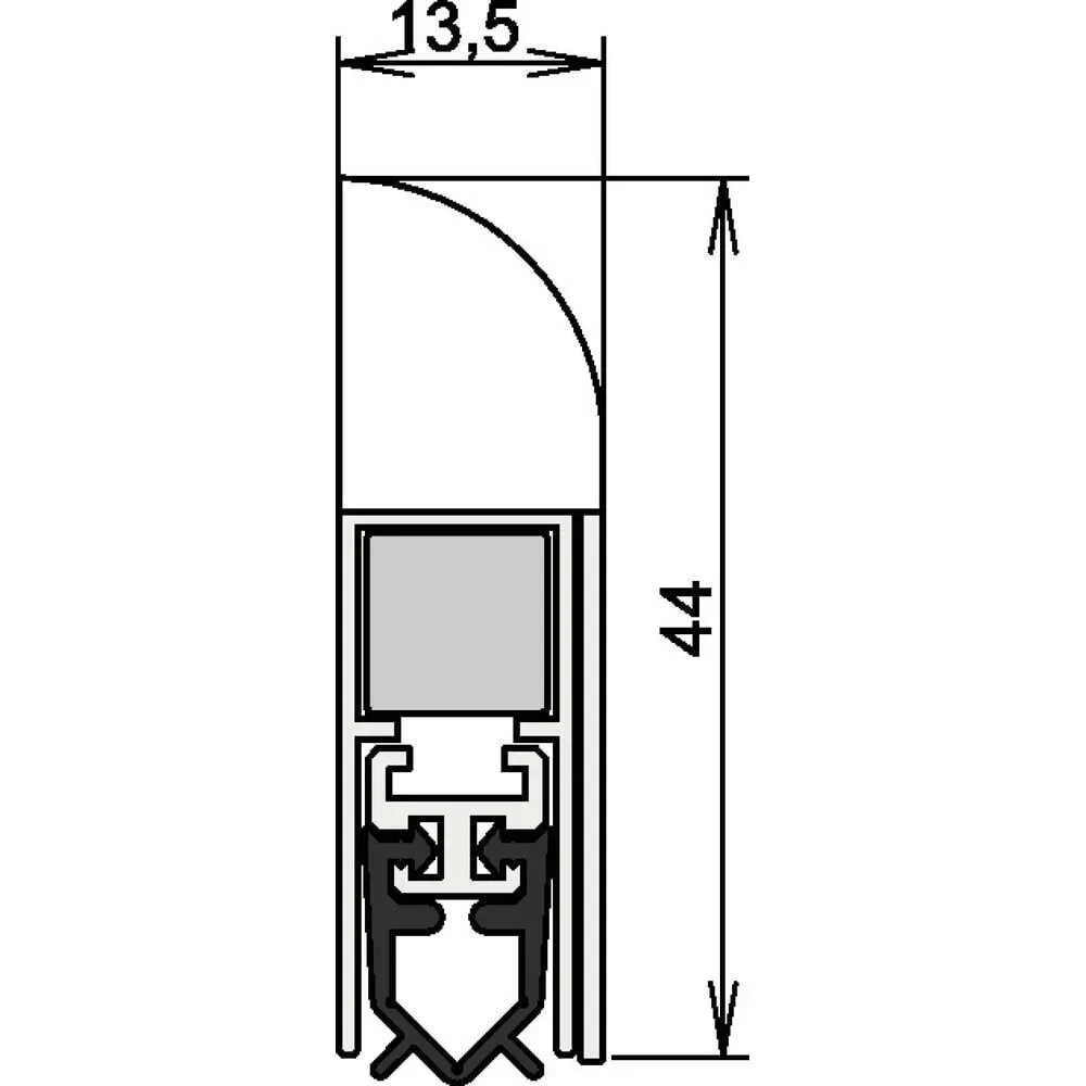 ATHMER Türdichtung Wind-Ex 1-311, weiss, 1-seitig Länge 860 mm, Holztüren