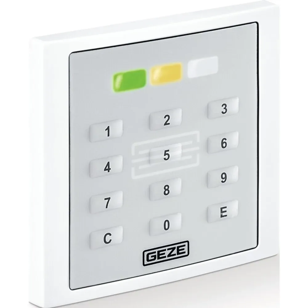 GEZE Zutrittskontrollsystem GCER 300 T Light-1Tür Zutrittssteuerung, RFID-Leser, grau IP 54, Unterputz