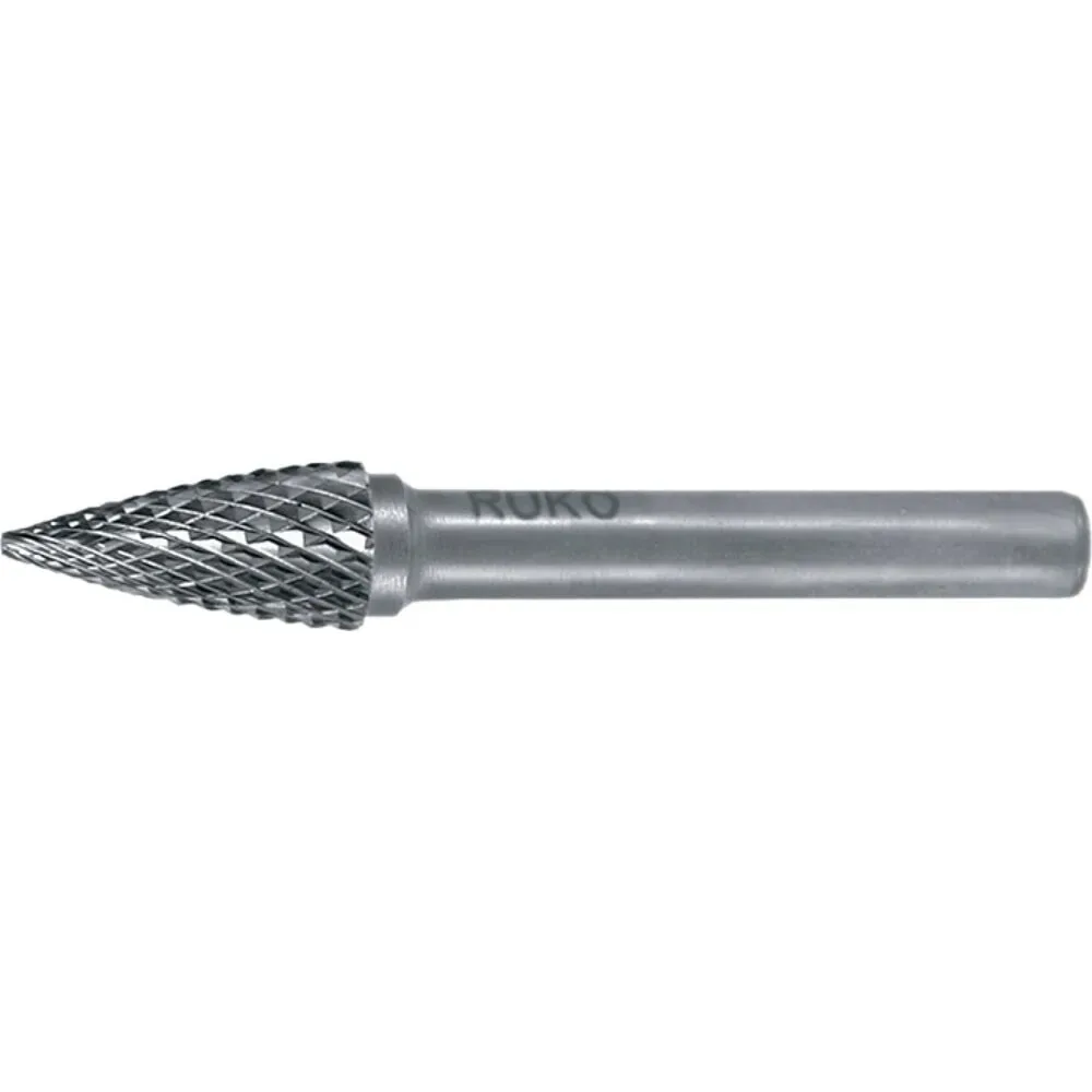 RUKO 116028 Frässtift Hartmetall Spitzbogen 12 mm Länge 65 mm Schaftdurchmesser 6 mm