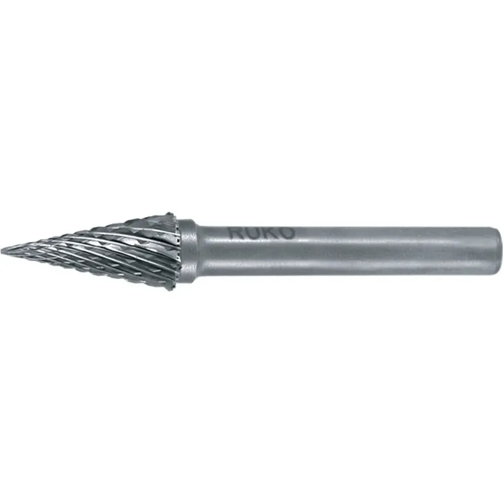 RUKO Frässtift SKM, Hartmetall Blank, Ø 6 mm Kopflänge 18 mm Schaft-Ø 6 mm, Verzahnung KVZ 4