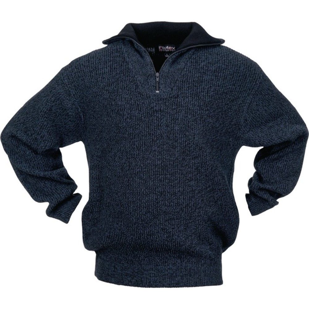 SCHEIBLER Pullover, schwarz/blau-meliert, Grösse XXL