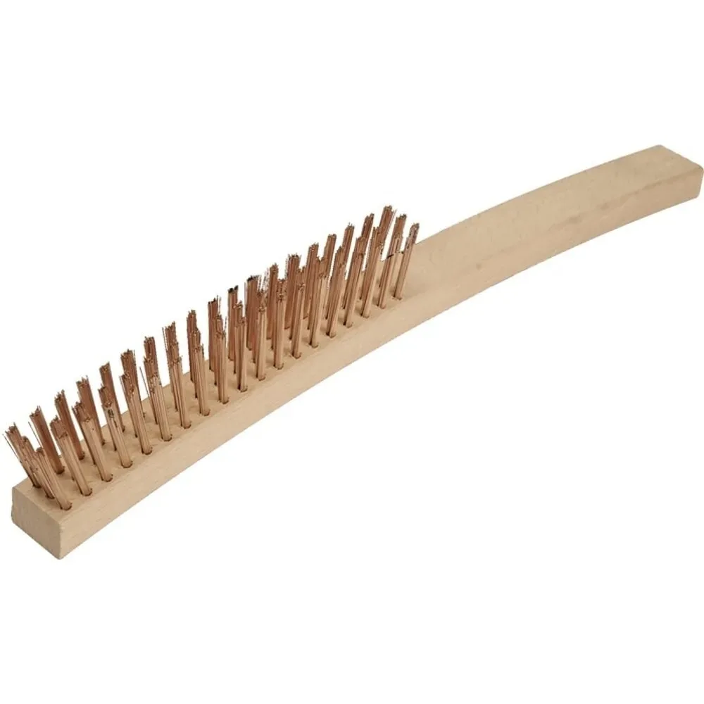 Drahtbürste L.350mm Zinnbronzedraht 0,3mm 4-reihig funkenfrei