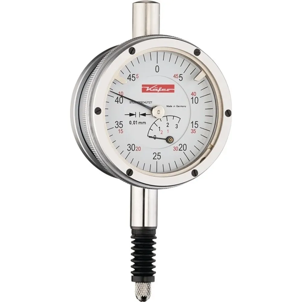 KÄFER Messuhr KM4 SW, mit Stossschutz, 3 mm Ablesung 0,01 mm