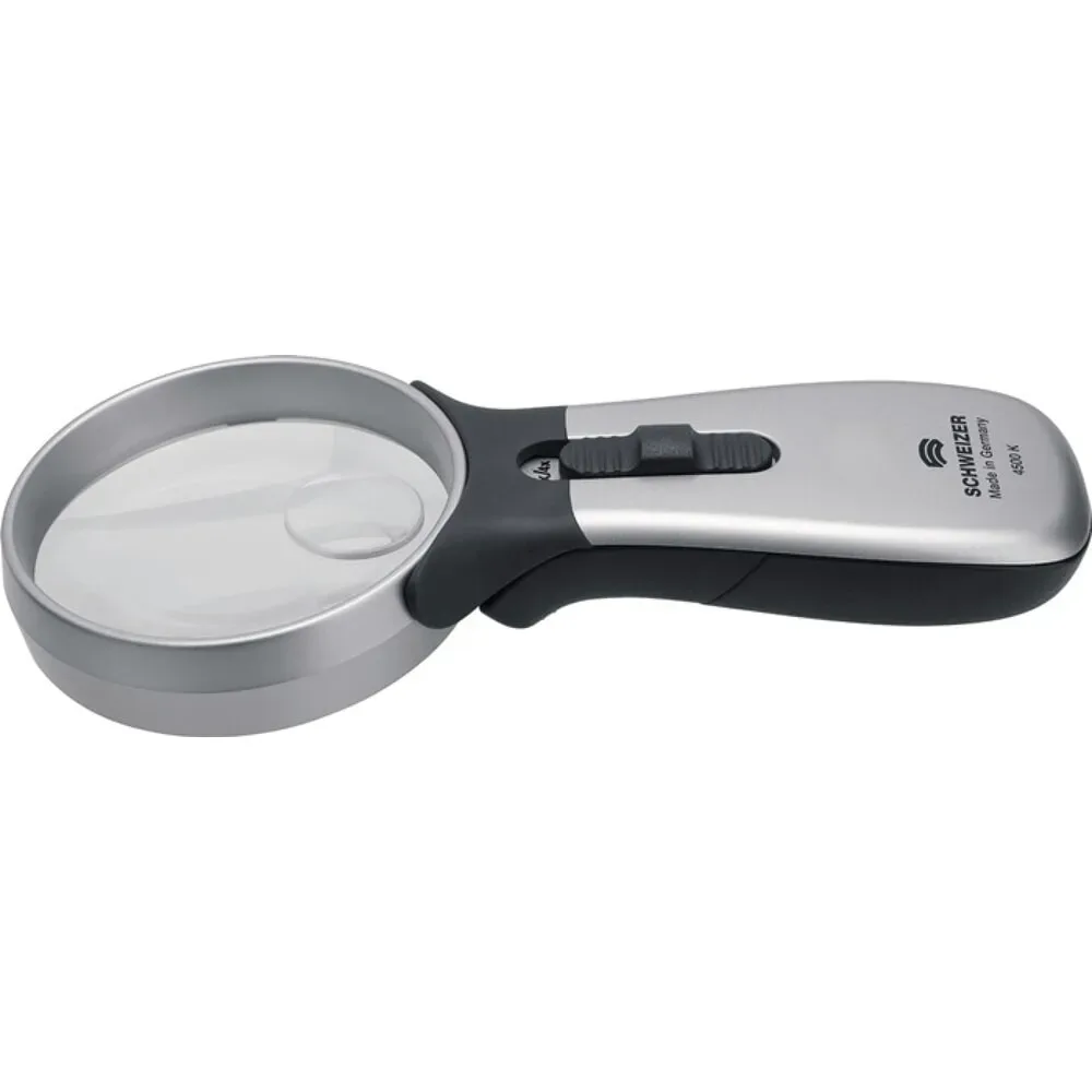 Handleuchtlupe Tech-Line CLASSIC Vergr.4x LED Linsen-D.55,0mm SCHWEIZER