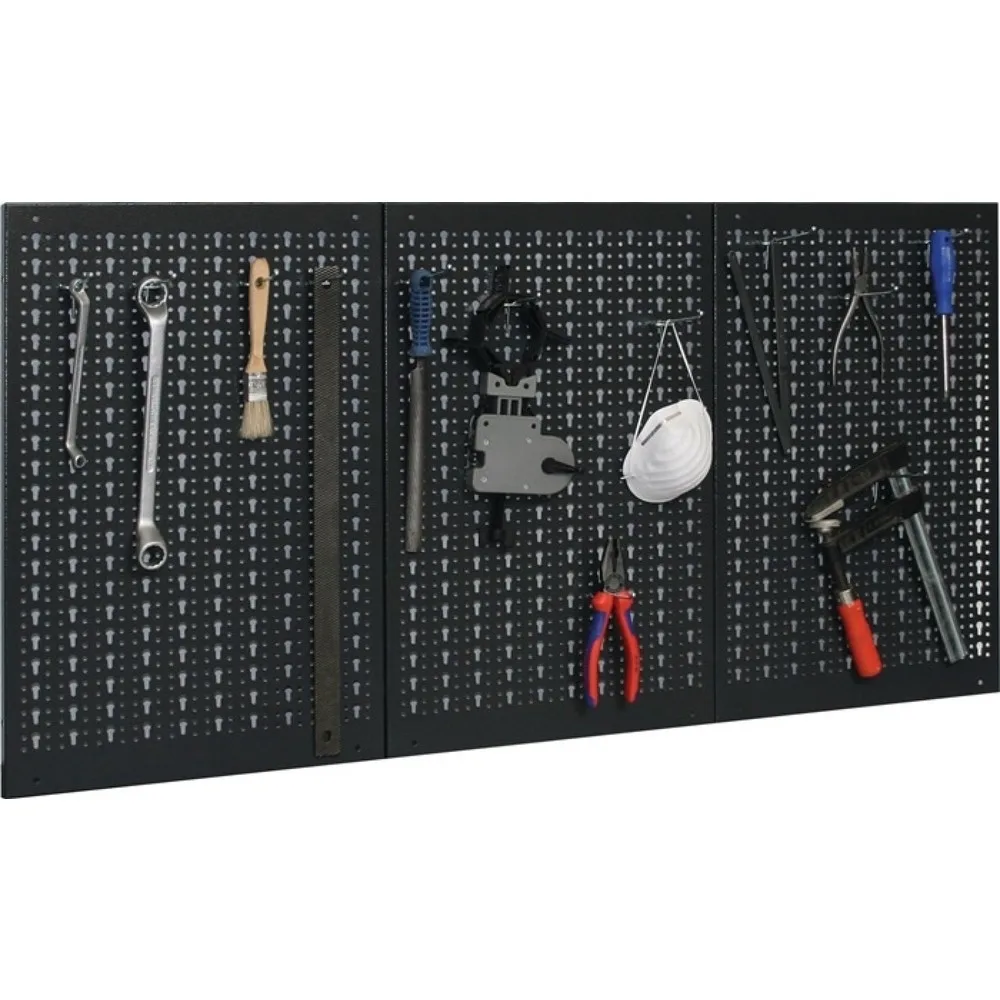 Lochwand, B400xH600mm, Gesamt-B1200xH600mm, mit 12 Standardhaken