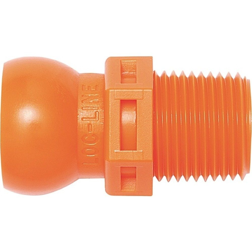 LOC-LINE Gewindenippel, NPT R 3/8, Grösse 1/2 ?, Beutel mit 4 Stück