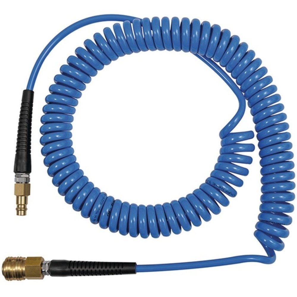 RIEGLER Spiralschlauchset, Länge 10 m, Innen-Ø 6,5 mm Aussen-Ø 10 mm, Rolle, Kupplung DN 7,2