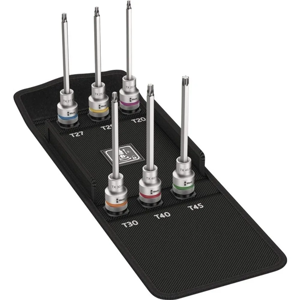 WERA Steckschlüsselsatz 8767 C TORX® HF2, 1/2 ?, 6-teilig, T20-T45