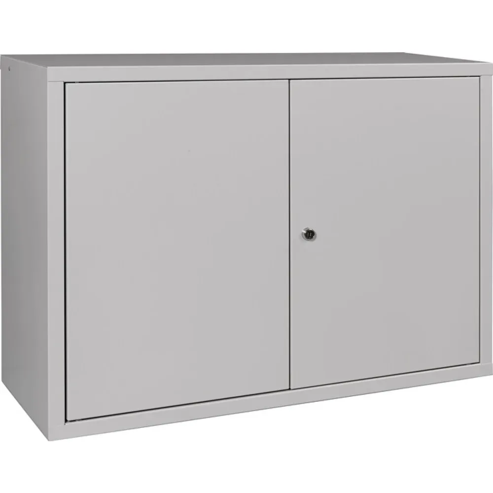 Hängeschrank, Stahlblech, H600xB800xT300 mm Vollblech, 1 Boden, lichtgrau, RAL 7035/lichtgrau, RAL 7035