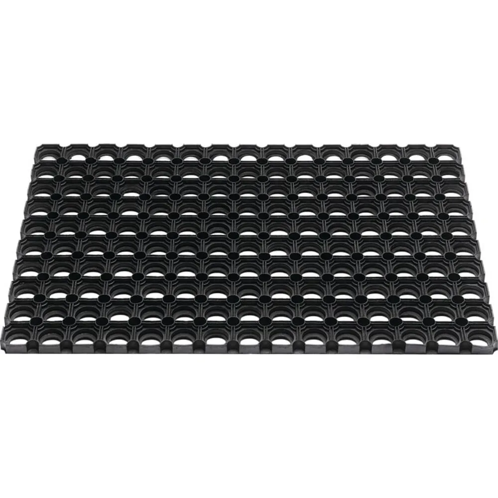 Fussmatte offene Ringe, L800xB1200xS22mm, schwarz Gummi