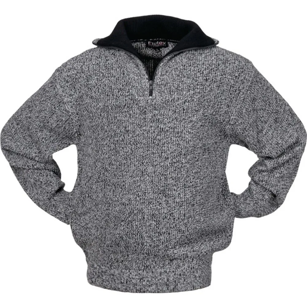 SCHEIBLER Pullover Gr.XXL schwarz/weiss-meliert