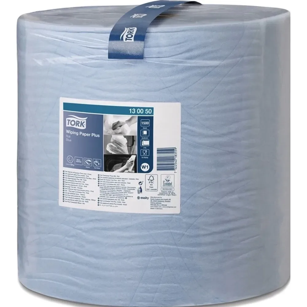 Tork Wischtuchrolle W1 2-lagig Gerollt Blau 1500 Blatt