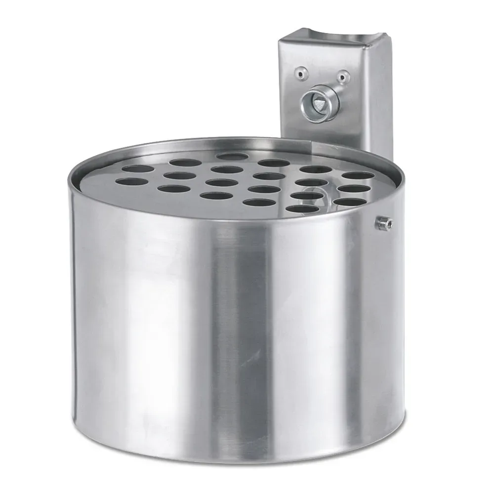 RENNER Wandascher rund, ohne Pfosten, Edelstahl, 4 Liter