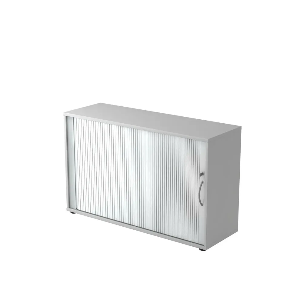 Aktenschrank Office Silber/Grau Kunststoff 120 cm 40 cm 74.8 cm - Farbe: silber, grau - Material: Holzwerkstoff, Kunststoff - Aktenschrank