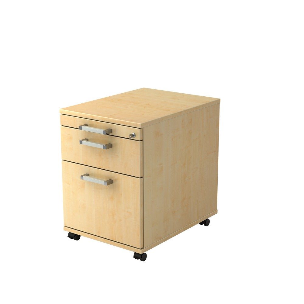 Rollcontainer Office Braun Holz 42.8 cm 59 cm 58 cm - Farbe: Ahorn Dekor - Material: Holzwerkstoff - Rollcontainer