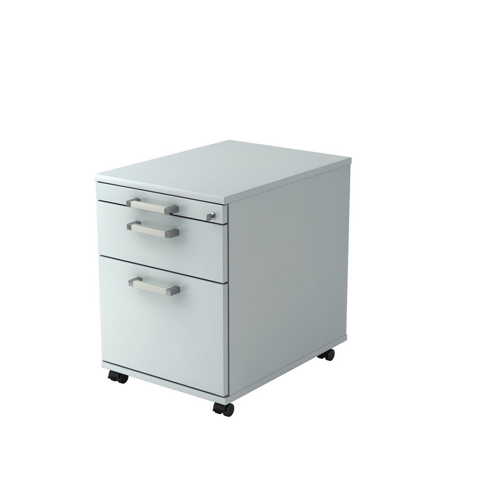 Rollcontainer Office Grau Holz 42.8 cm 59 cm 58 cm - Material: Holzwerkstoff - Rollcontainer