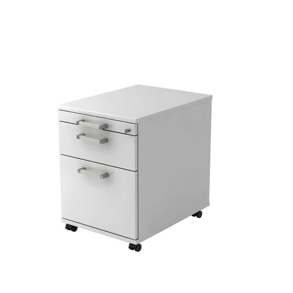 Hammerbacher Rollcontainer 58cm,1Schub,1HR, Schl.CE Weiss