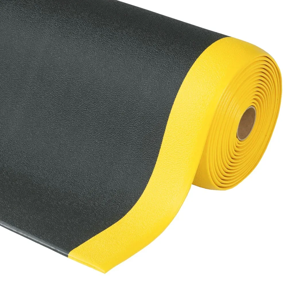 NoTrax Anti-Ermüdungsmatte, PVC/Vinylschaum, gerillt, lfm x 910 mm, schwarz/gelb