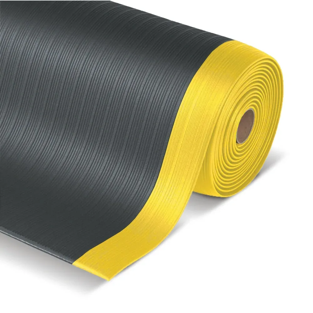 NoTrax Anti-Ermüdungsmatte Premium, Vinylschaum, lfm x 910 mm, schwarz/gelb