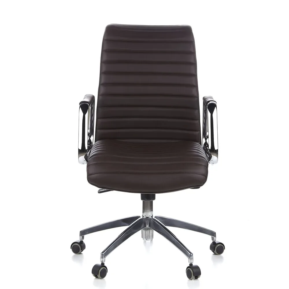 hjh OFFICE Bürostuhl / Chefsessel ASPERA 10 Leder, braun