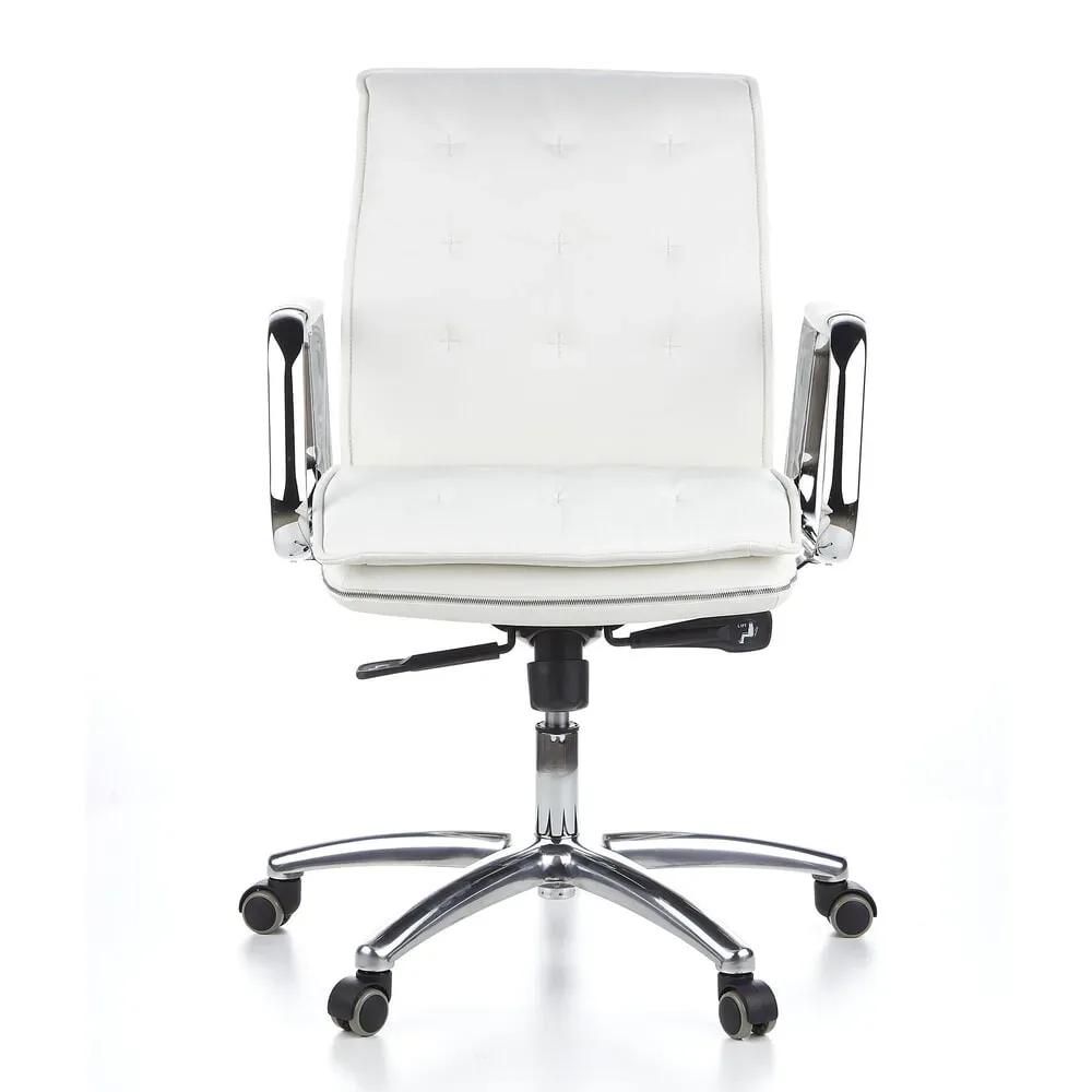 hjh OFFICE Bürostuhl / Chefsessel VILLA 10 Leder, cremeweiss