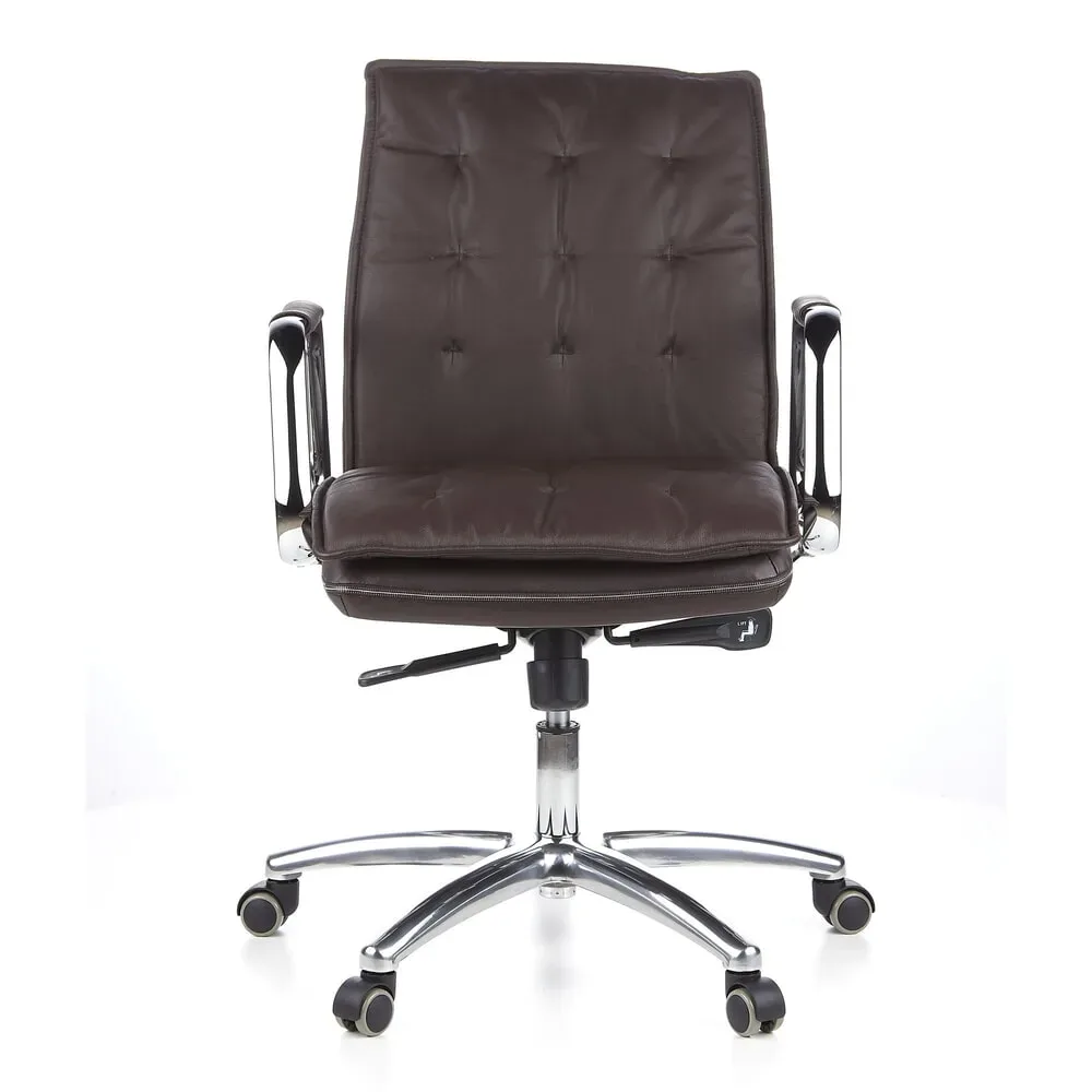 hjh OFFICE Bürostuhl / Chefsessel VILLA 10 Leder, braun
