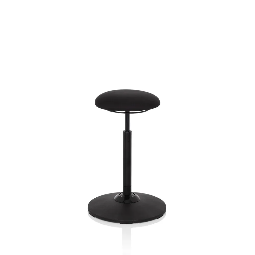 hjh OFFICE Ergonomische Hocker / Stehhilfe BALANCE SIT Stoff, schwarz