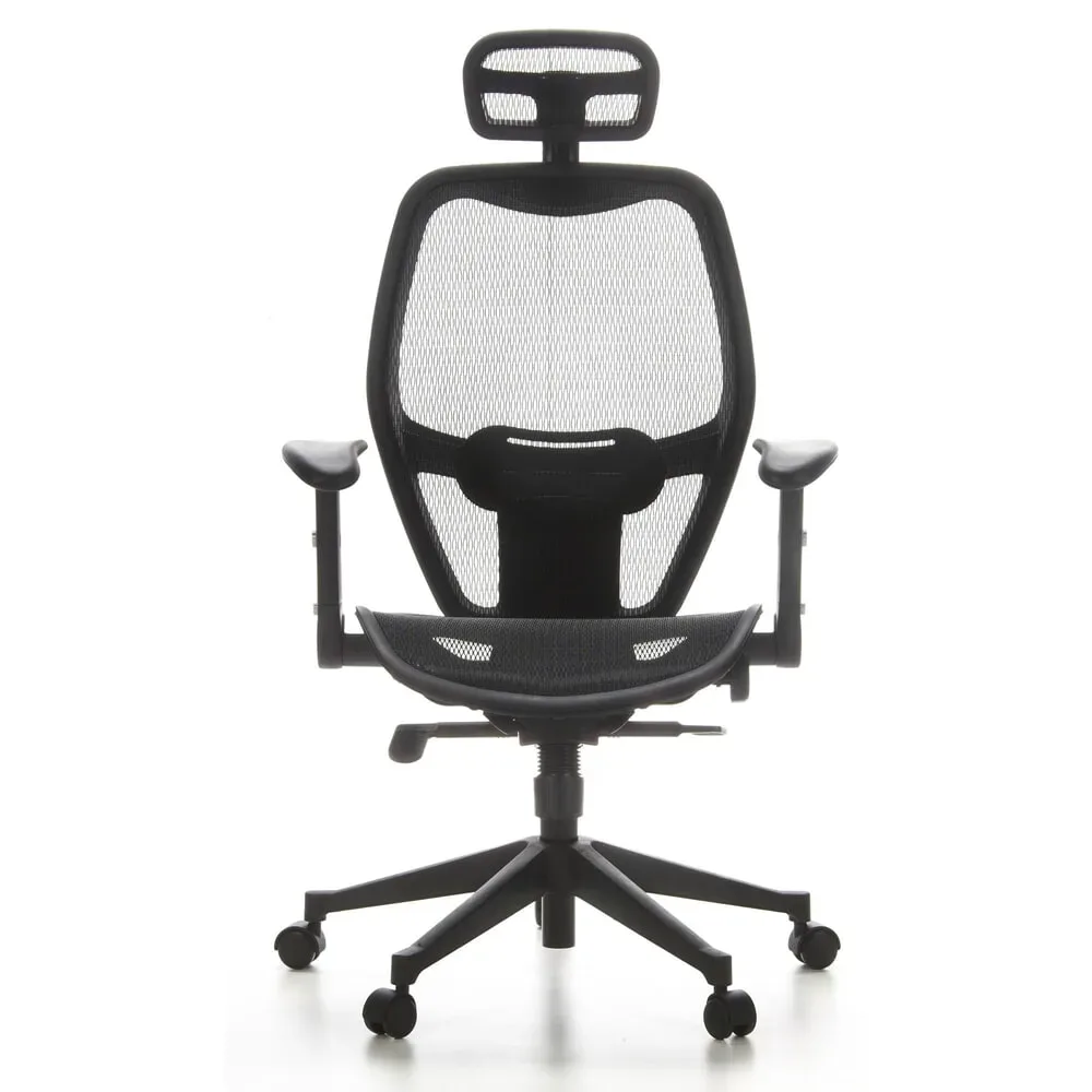 hjh OFFICE Bürostuhl / Chefsessel AIR PORT Netzstoff, schwarz