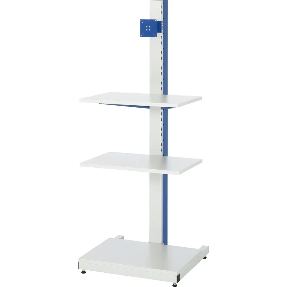 RAU Computer Ständer, HxBxT 1.680 x 650 x 650 mm, mit Flachbildschirmhalter
