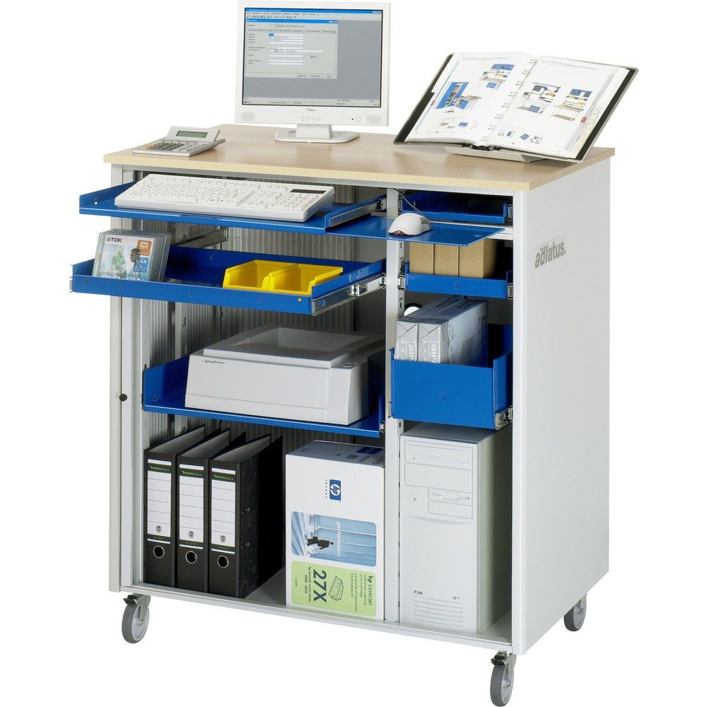 Computer-Station adlatus Typ 6001, B 1030 x T 660 x H 1100 mm, fahrbar