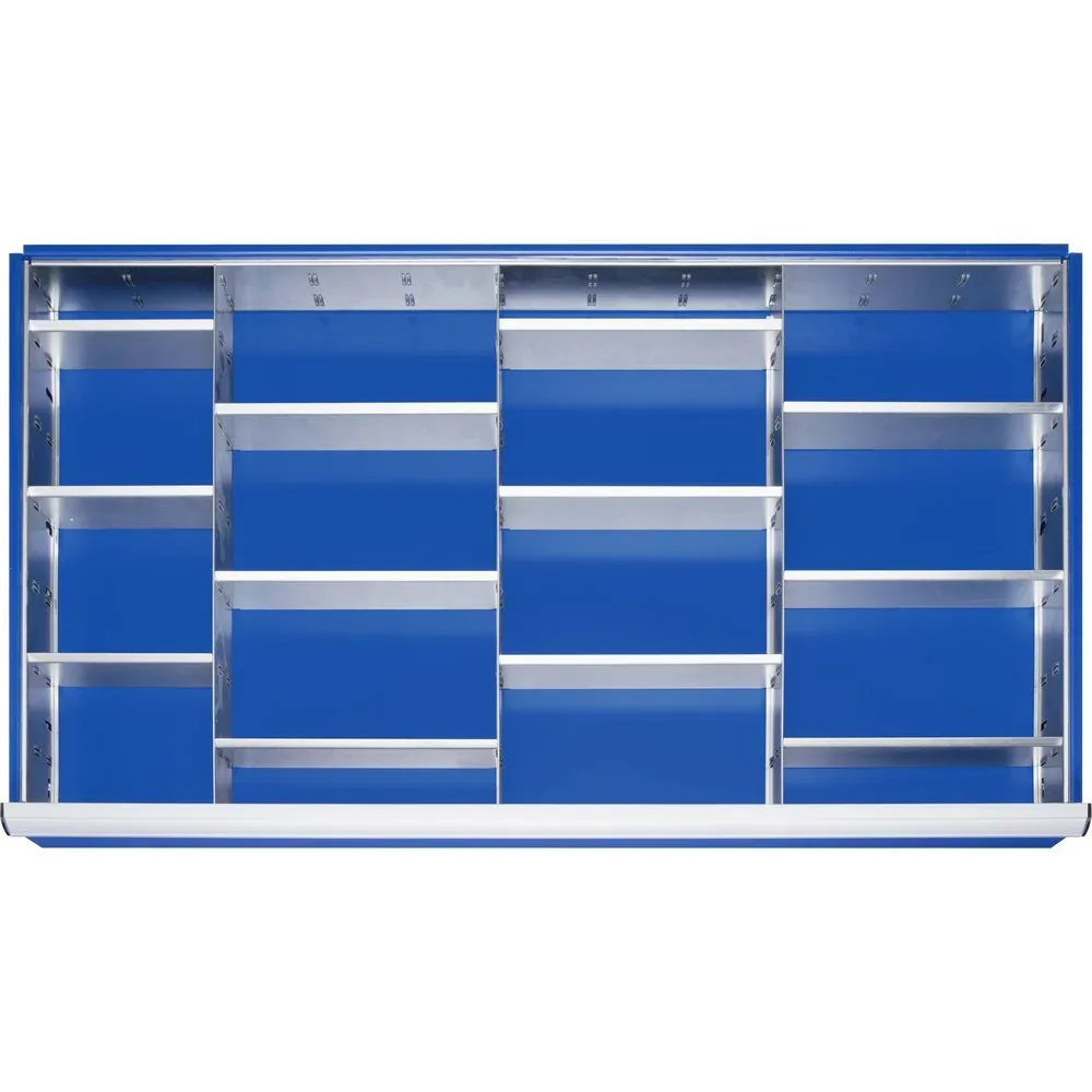 RAU Einteilungsset für Schublade, HxBxT 90 x 1.055 x 560 mm, mit 4-tlg. Rasterleisten-Set und 3 Trennwände, Grösse XXL für Fronthöhe 120-150 mm