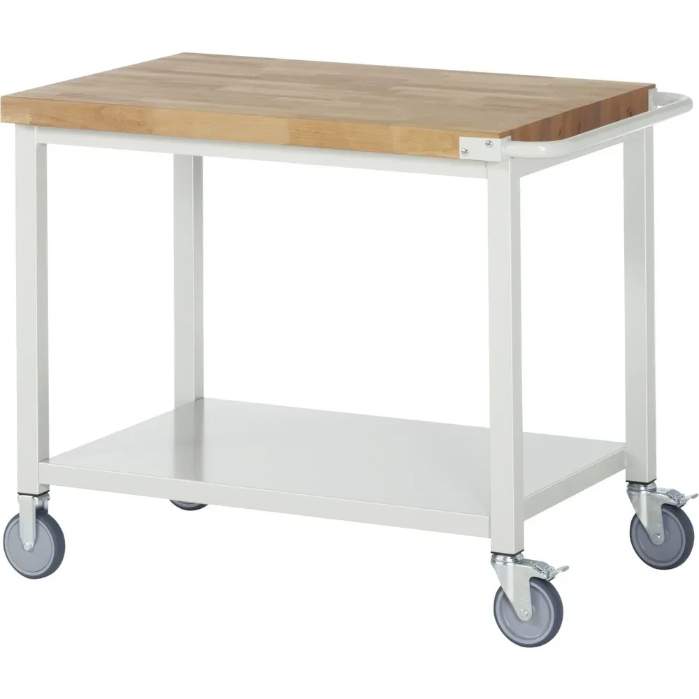 RAU mobile Werkbank Serie 8000, HxBxT 880-1.080 x 1.000 x 700 mm, 1 Ablageboden
