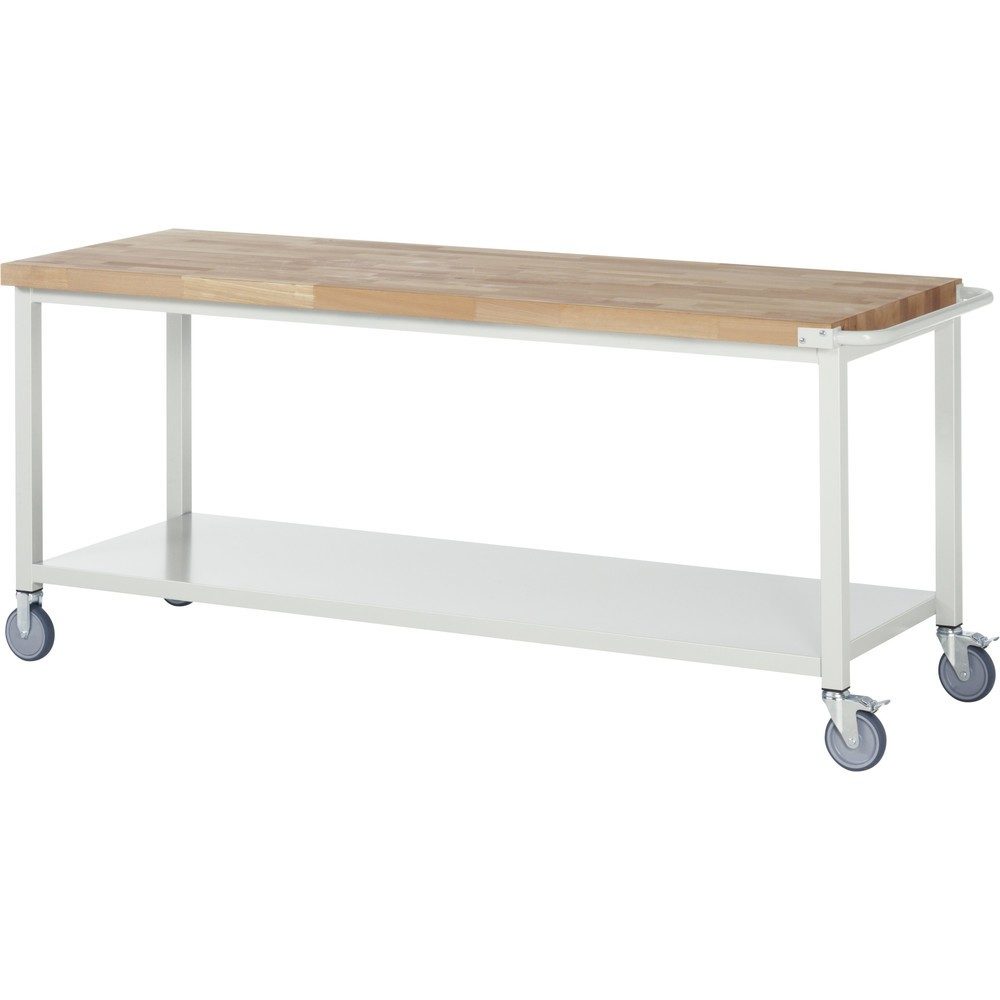 RAU mobile Werkbank Serie 8000, HxBxT 880 x 2.000 x 700 mm, Ablageboden unten