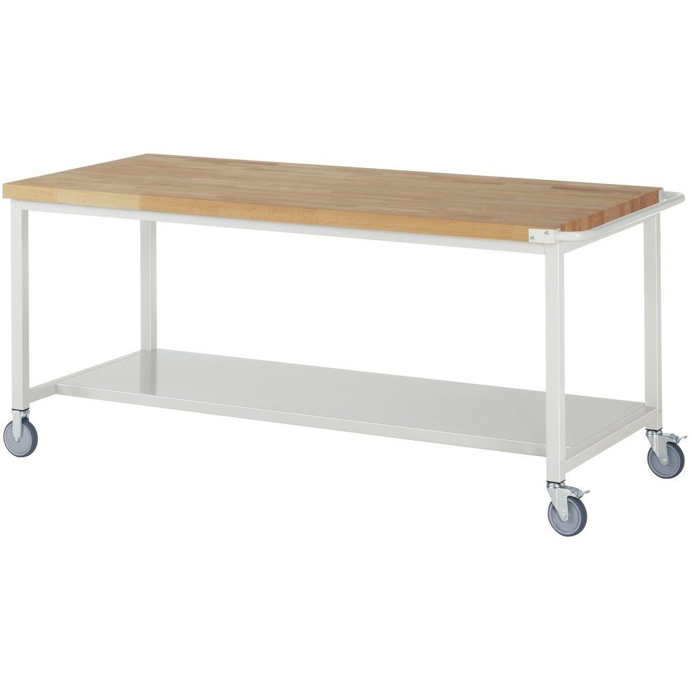 RAU mobile Werkbank Serie 8000, HxBxT 880-1.080 x 2.000 x 900 mm, 1 Ablageboden