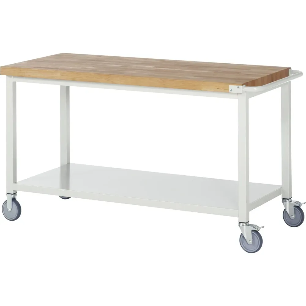 RAU mobile Werkbank Serie 8000, HxBxT 880-1.080 x 1.500 x 700 mm, 1 Ablageboden