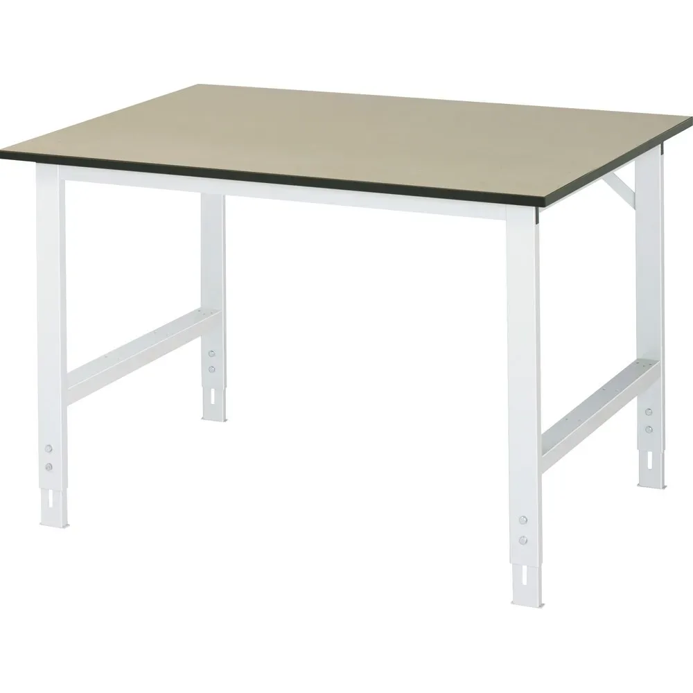 RAU höhenverstellbarer Werktisch Serie TOM, HxBxT 760-1.080 x 1.250 x 1.000 mm, MDF Arbeitsplatte