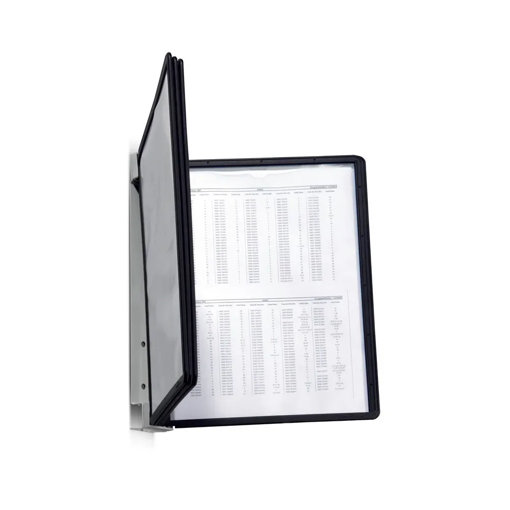 DURABLE Sichttafelsystem Vario Magnet Wall 5 A4 Schwarz Metall, Polypropylen 28 x 3.5 x 34 cm