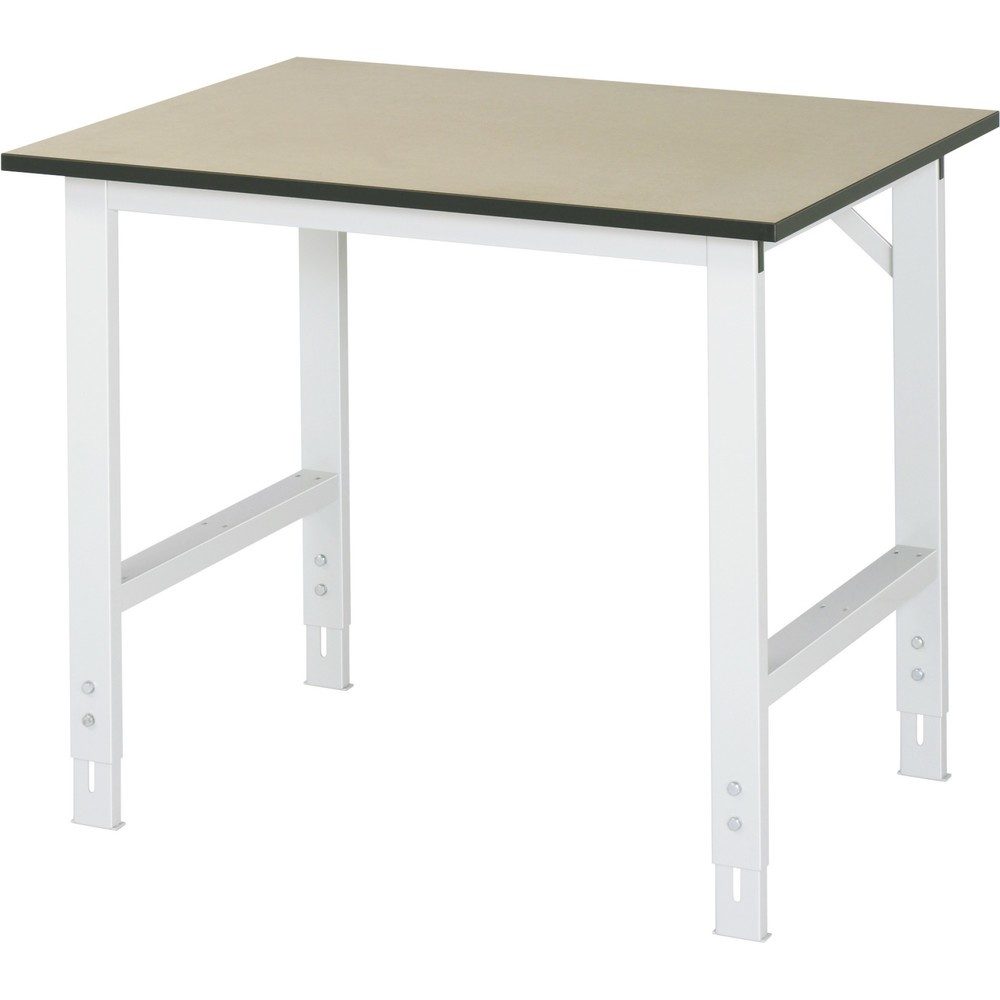 RAU höhenverstellbarer Werktisch Serie TOM, HxBxT 760-1.080 x 1.000 x 800 mm, MDF Arbeitsplatte