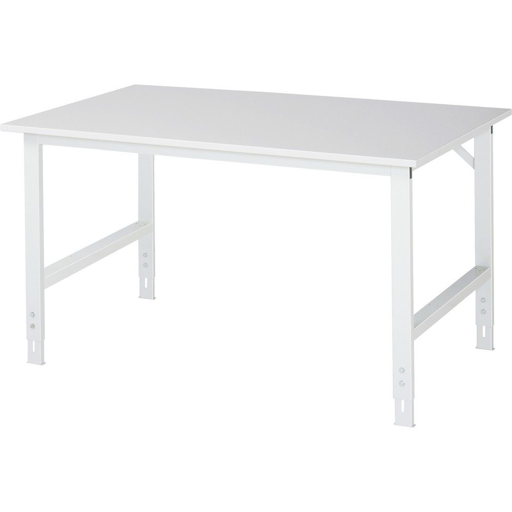 RAU höhenverstellbarer Werktisch Serie TOM, HxBxT 760-1.080 x 1.500 x 1.000 mm, Arbeitsplatte EGB-Melaminbelag