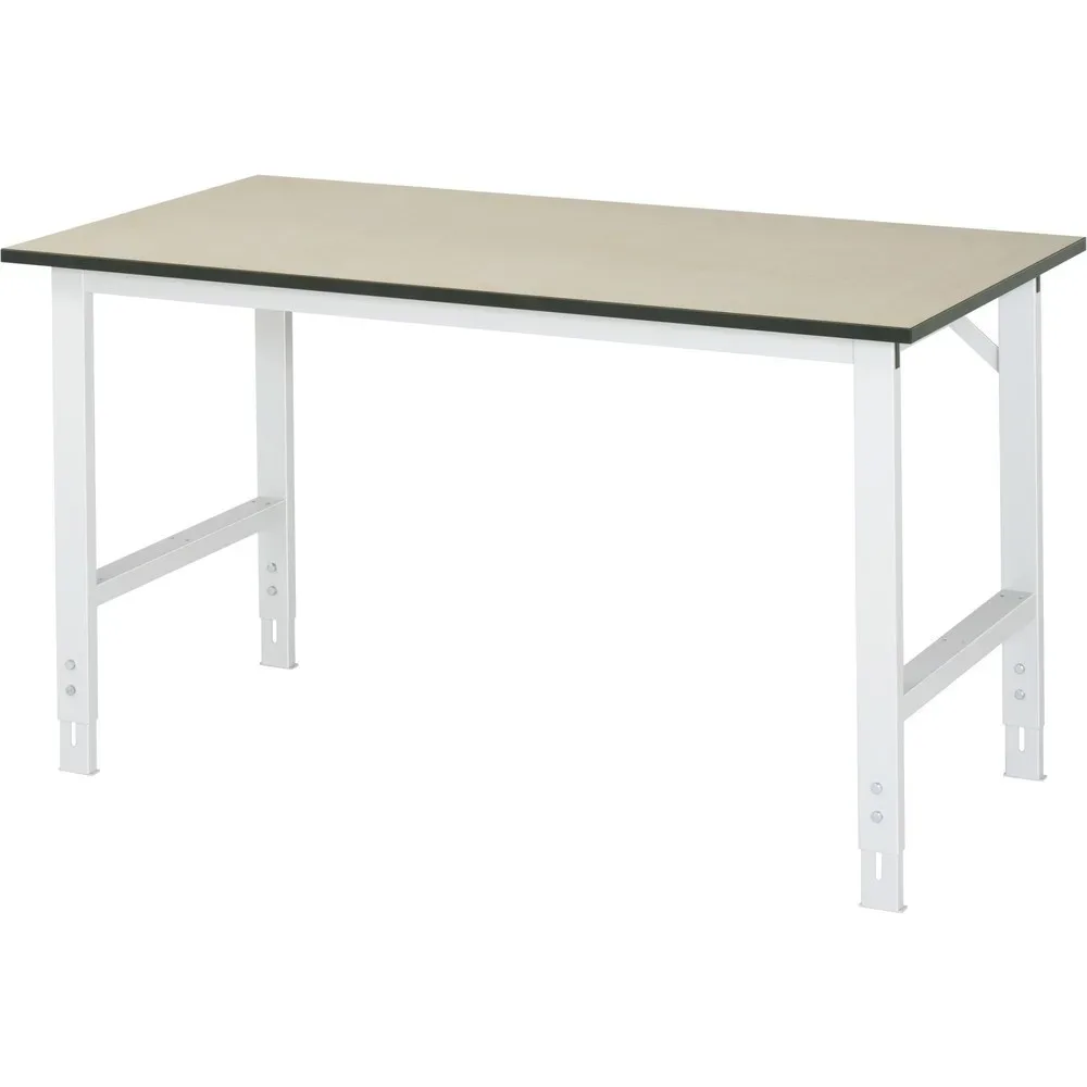 RAU höhenverstellbarer Werktisch Serie TOM, HxBxT 760-1.080 x 1.500 x 800 mm, MDF Arbeitsplatte