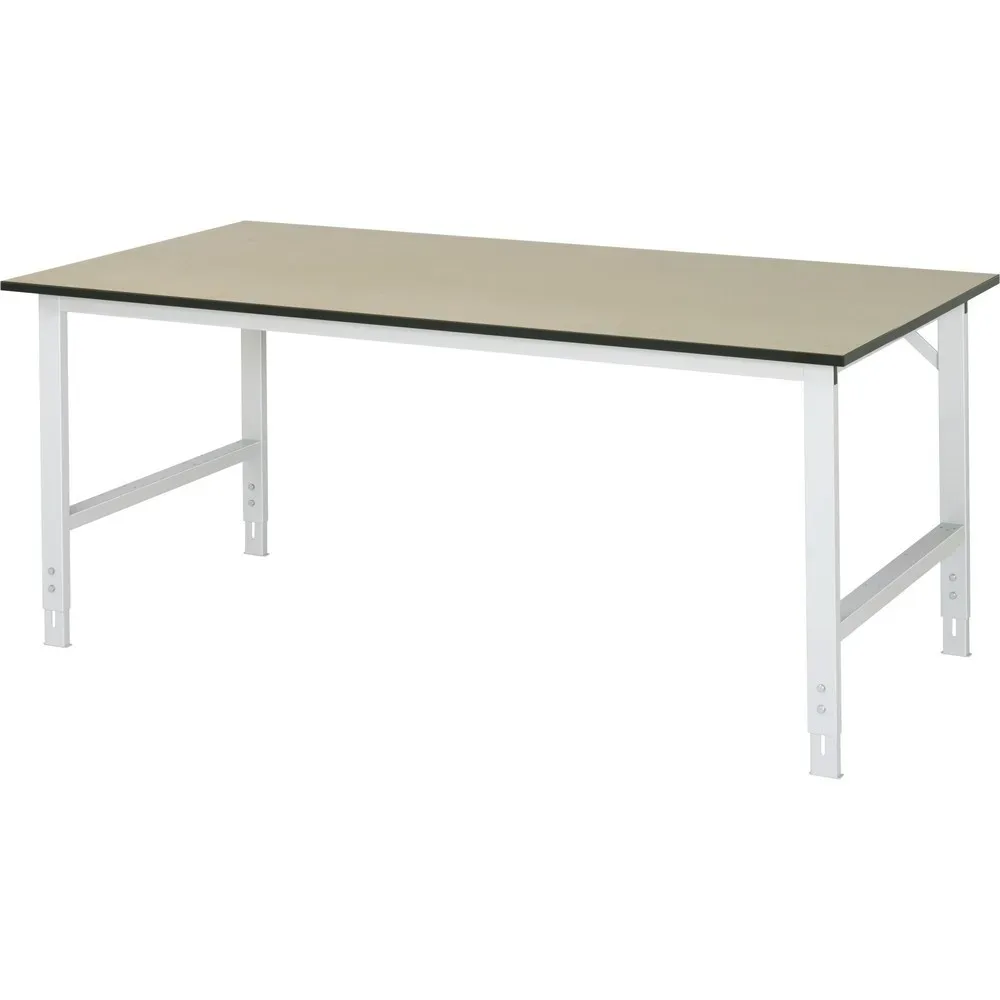RAU höhenverstellbarer Werktisch Serie TOM, HxBxT 760-1.080 x 2.000 x 1.000 mm, MDF Arbeitsplatte
