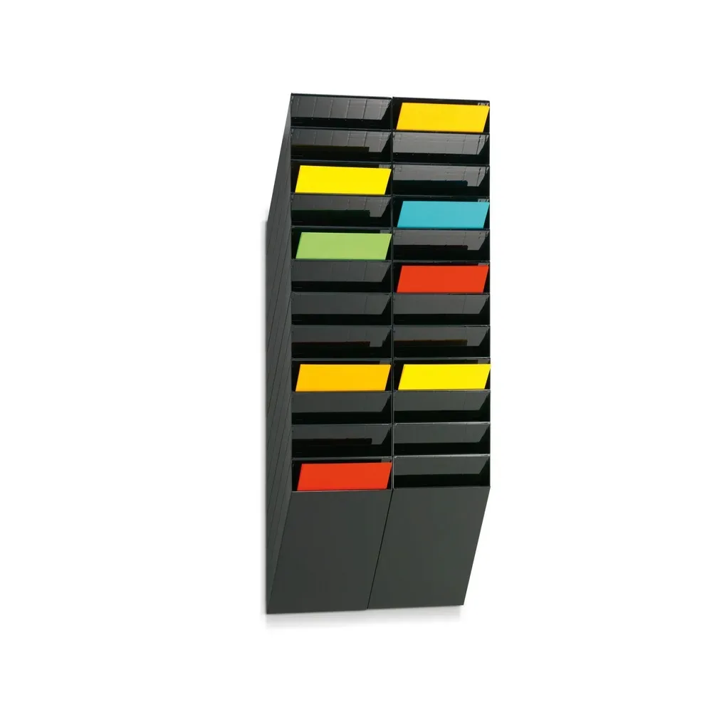DURABLE Flexiboxx Prospekthalter A4 Polystyrol Schwarz 24 x 13,5 x 111,5 cm