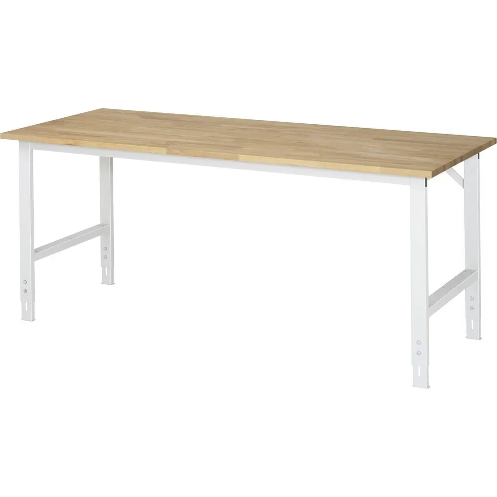 RAU Arbeitstisch, Buche-Platte, B 2000 x T 800 x H 760-1080 mm