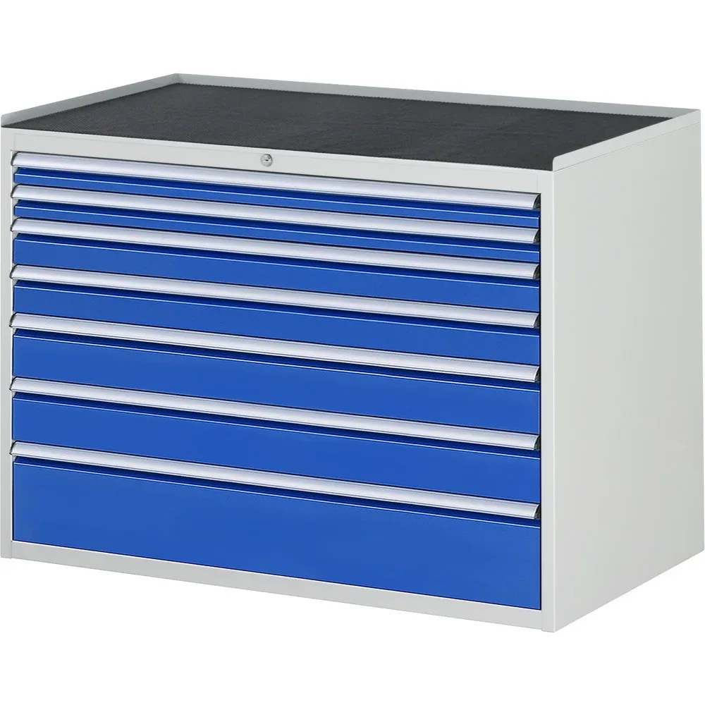 RAU Schubladenschrank Serie 7000, HxBxT 825 x 1.145 x 650 mm, 7 x 100%-Auszug-Schubladen 2 x 60, 2 x 90, 2 x 120, 1 x 180 mm, Arbeitsplatte Metall