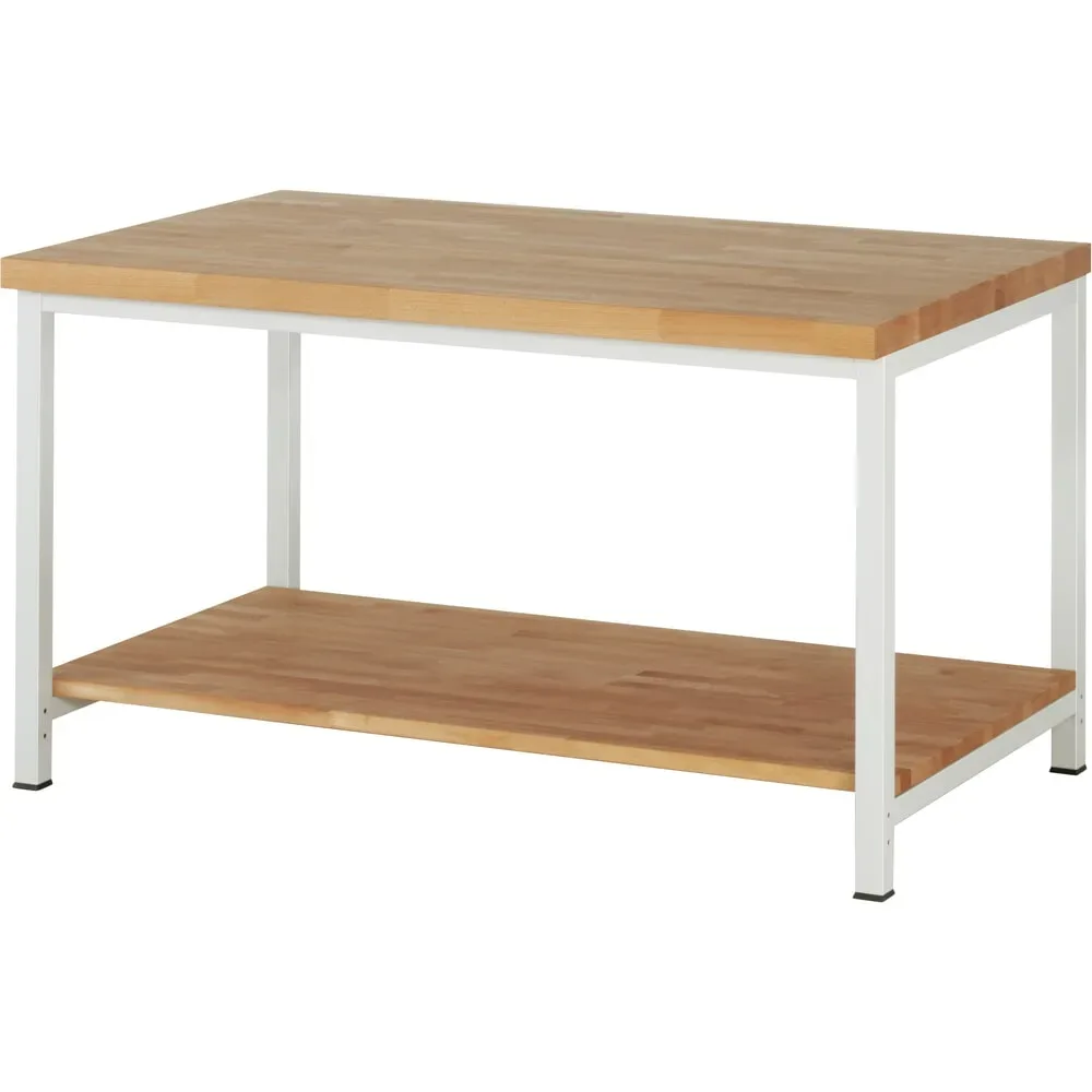 RAU Werkbank Serie 8000, HxBxT 840-1.040 x 1.500 x 900 mm, Ablageboden unten